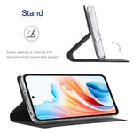 VILI DMX-serien för Oppo A79 5G / A2 5G-skal med korthållare i läder, magnetisk stängning, mobilskal