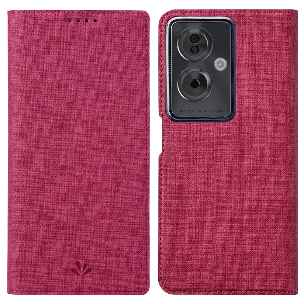 VILI DMX-serien för Oppo A79 5G / A2 5G-skal med korthållare i läder, magnetisk stängning, mobilskal