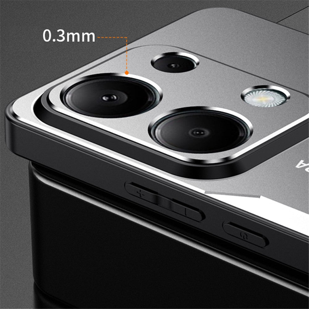 Xiaomi Redmi Note 13 Pro 4G / Poco M6 Pro 4G-skal Stoppsäkert Aluminiumlegering + TPU + PC-mobilskal
