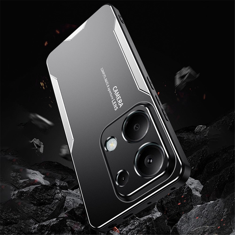 Xiaomi Redmi Note 13 Pro 4G / Poco M6 Pro 4G-skal Stoppsäkert Aluminiumlegering + TPU + PC-mobilskal