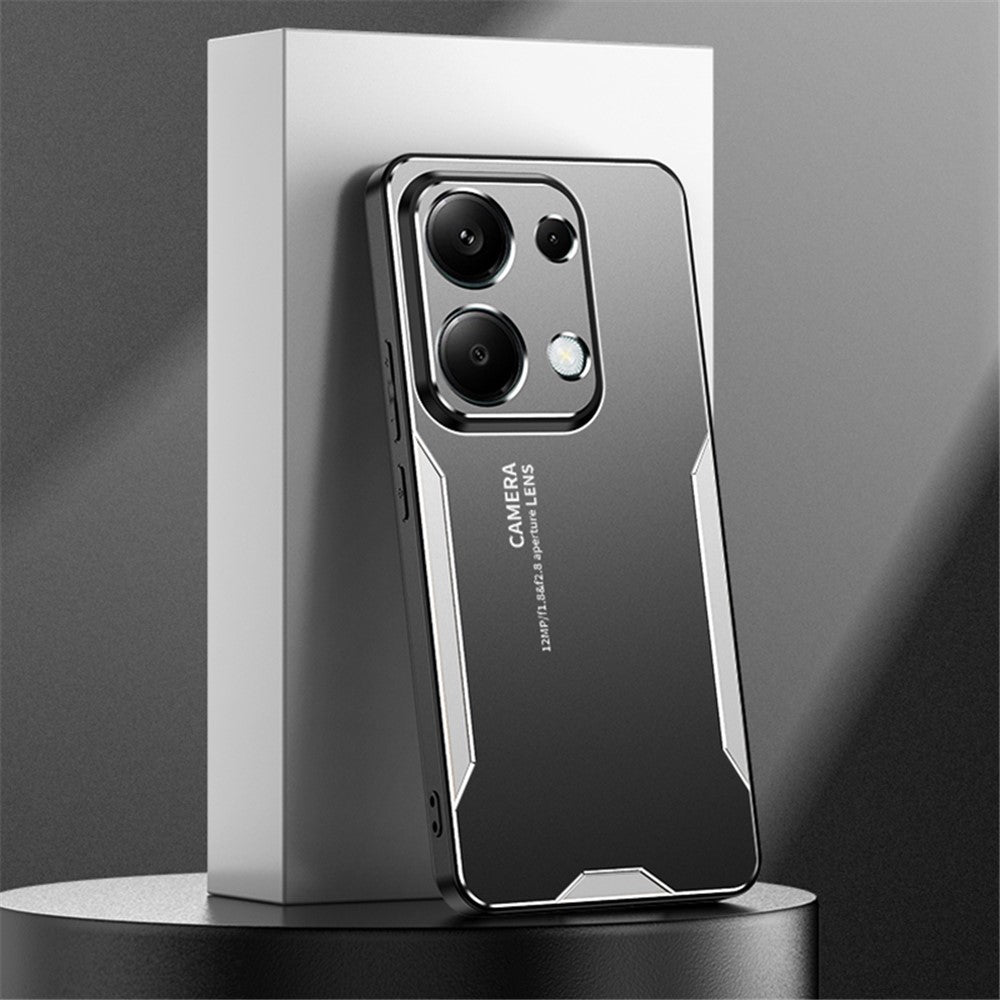 Xiaomi Redmi Note 13 Pro 4G / Poco M6 Pro 4G-skal Stoppsäkert Aluminiumlegering + TPU + PC-mobilskal