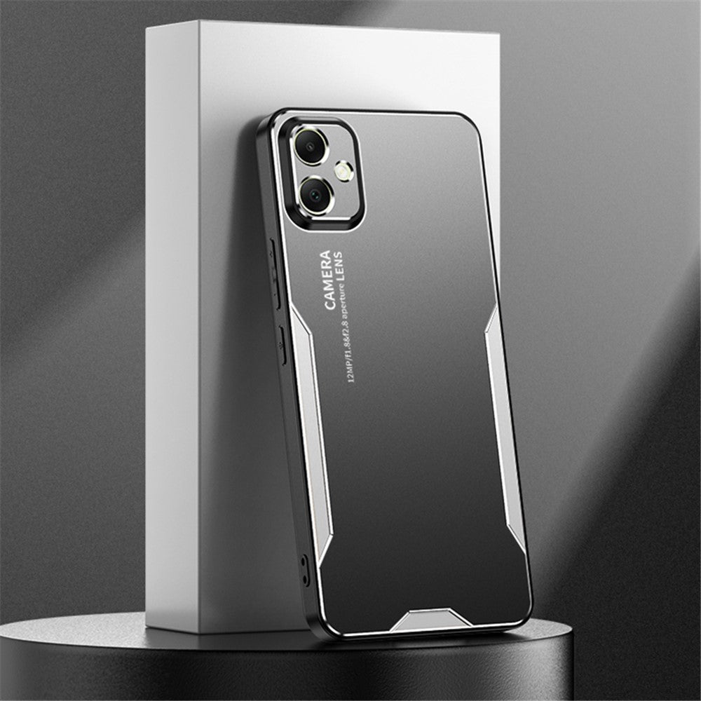 For Samsung Galaxy A05 4G Anti-Scratch Case Aluminum Alloy+TPU+PC Hybrid Phone Cover