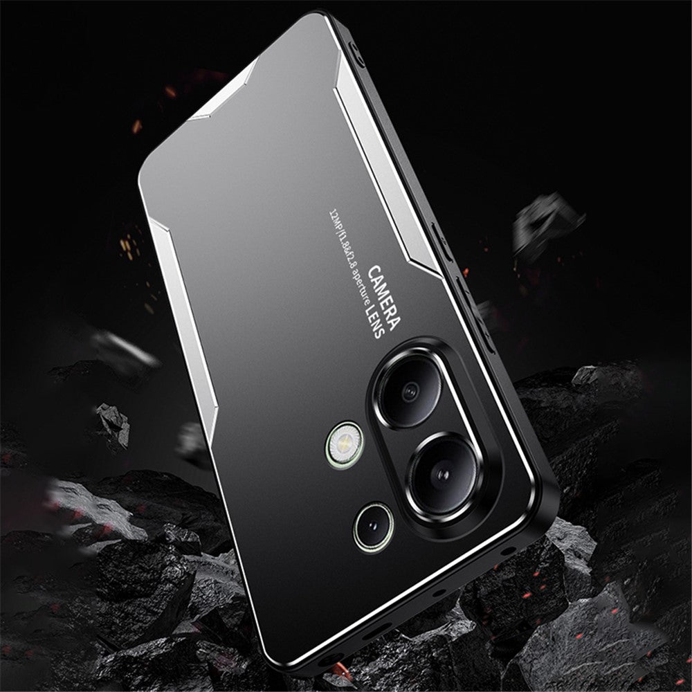 For Xiaomi Redmi Note 13 4G Drop Protection Phone Case Slim-Fit Aluminum Alloy+TPU+PC Shell