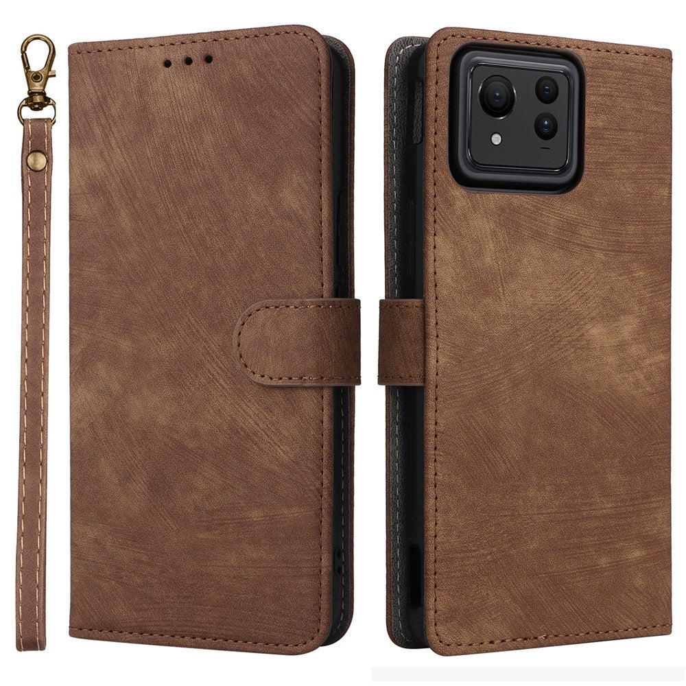 For Asus Zenfone 11 Ultra 5G Case with Strap RFID Blocking Wallet Phone Leather Cover