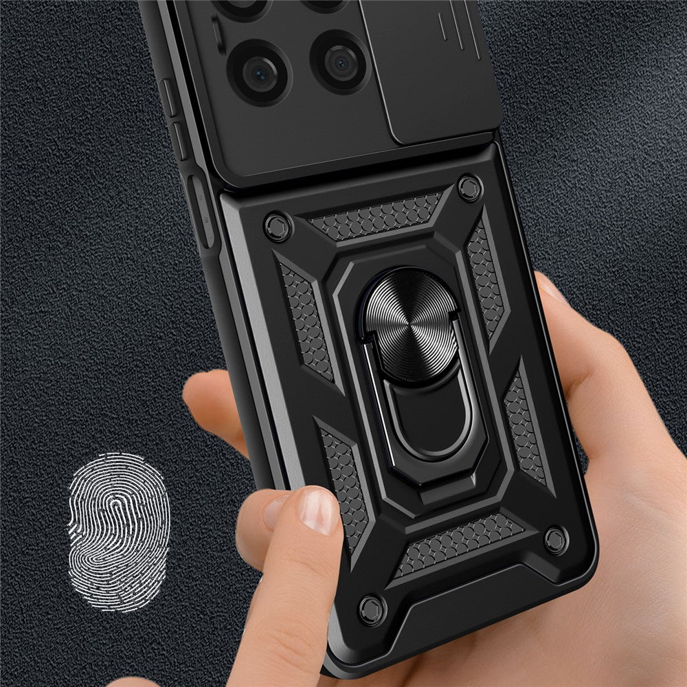 Til Honor X8b 4G Cover PC+TPU Kamera Beskyttelse Telefon Cover Indbygget Støtteben
