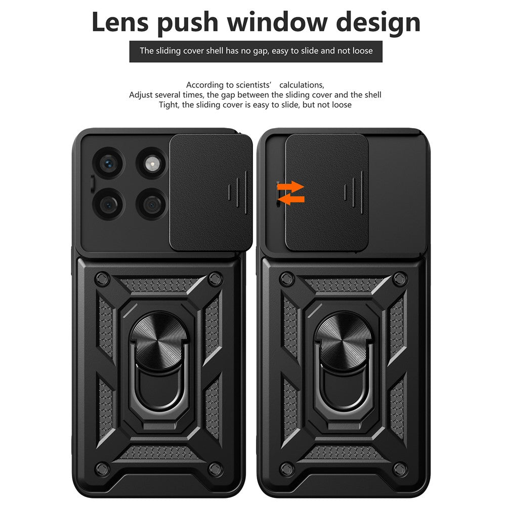 Til Honor X8b 4G Cover PC+TPU Kamera Beskyttelse Telefon Cover Indbygget Støtteben