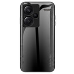 Hærdet glas + TPU-beskyttelsescover til Xiaomi Redmi Note 13 Pro+ 5G med kulfiberstruktur