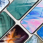 For Xiaomi Redmi Note 13 Pro 5G / Poco X6 5G Case Tempered Glass Back Phone Cover with Marble Pattern