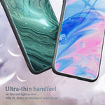 For Xiaomi Redmi Note 13 Pro 5G / Poco X6 5G Case Tempered Glass Back Phone Cover with Marble Pattern