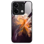 For Xiaomi Redmi Note 13 Pro 5G / Poco X6 5G Case Tempered Glass Back Phone Cover with Marble Pattern