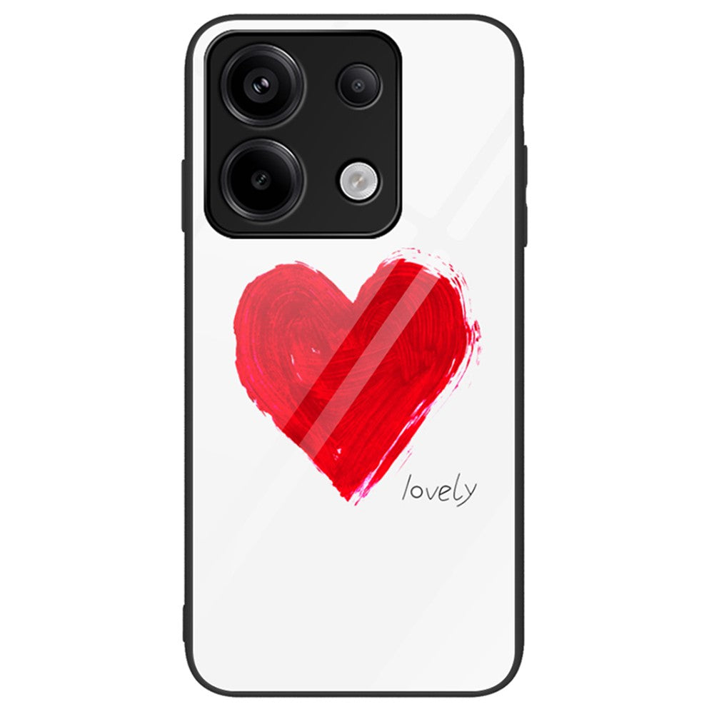 Phone Case for Xiaomi Redmi Note 13 Pro 5G / Poco X6 5G Cover Pattern Printing Tempered Glass+PC+TPU Shell