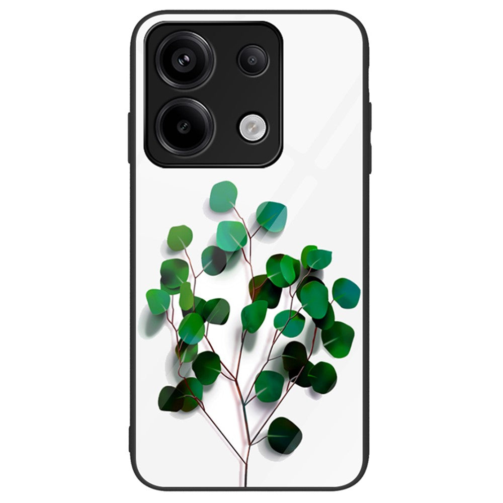 Phone Case for Xiaomi Redmi Note 13 Pro 5G / Poco X6 5G Cover Pattern Printing Tempered Glass+PC+TPU Shell