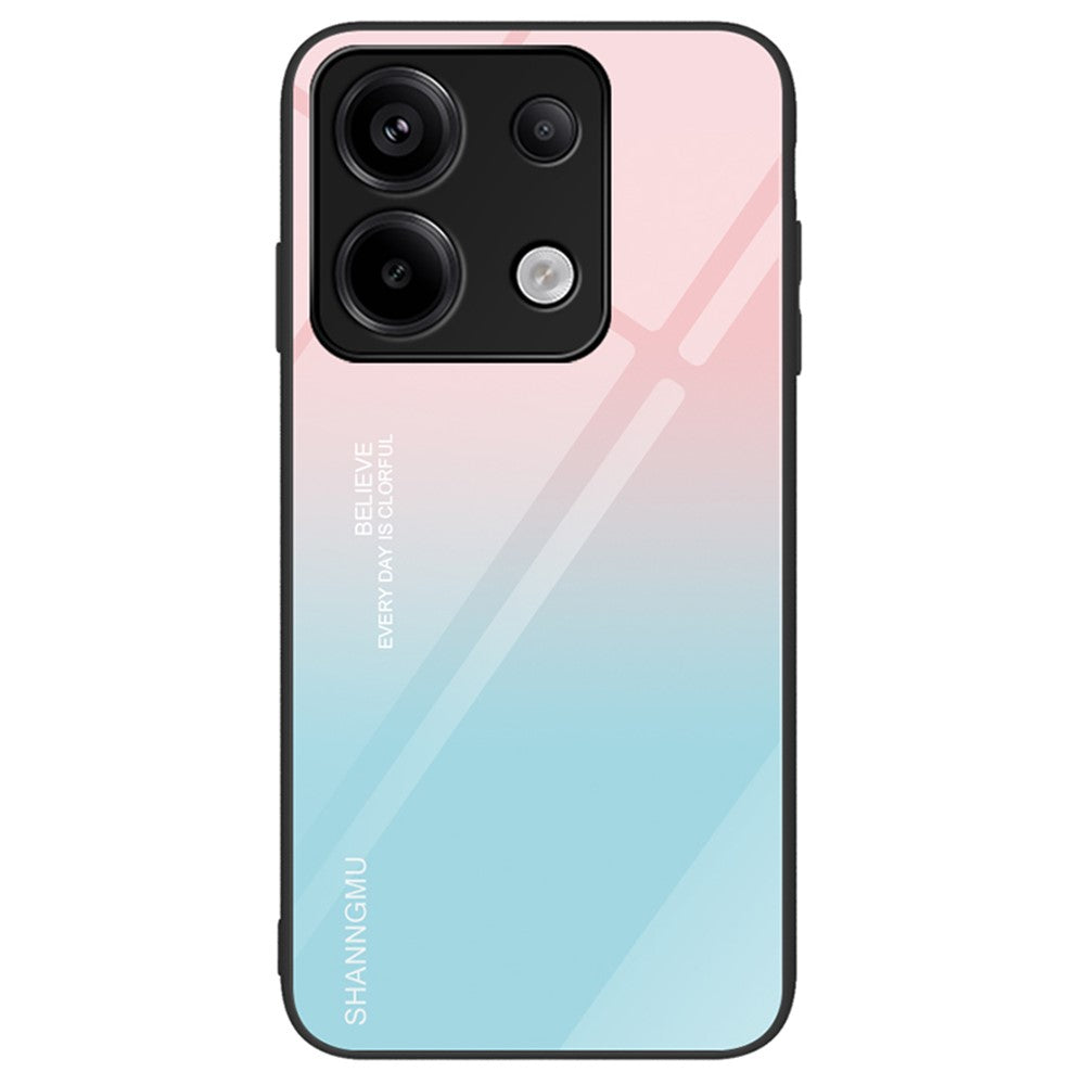 Phone Case for Xiaomi Redmi Note 13 Pro 5G / Poco X6 5G Cover Pattern Printing Tempered Glass+PC+TPU Shell
