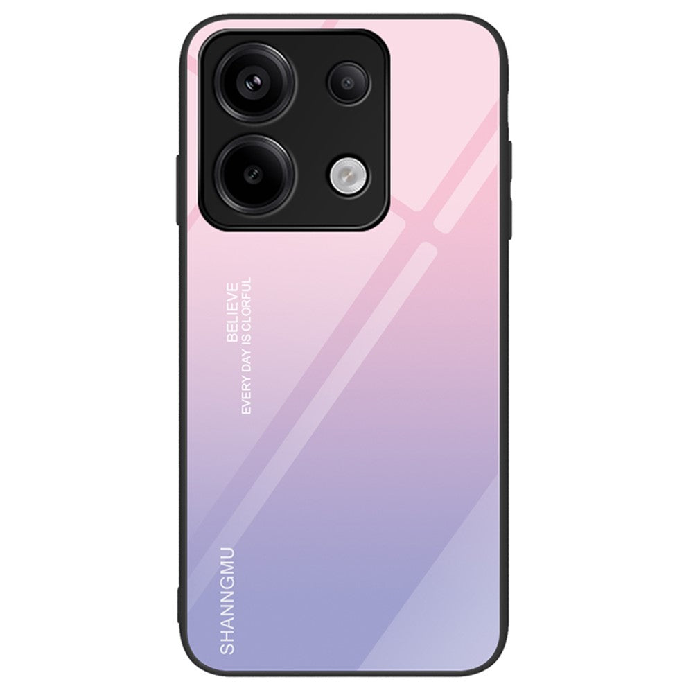 Phone Case for Xiaomi Redmi Note 13 Pro 5G / Poco X6 5G Cover Pattern Printing Tempered Glass+PC+TPU Shell
