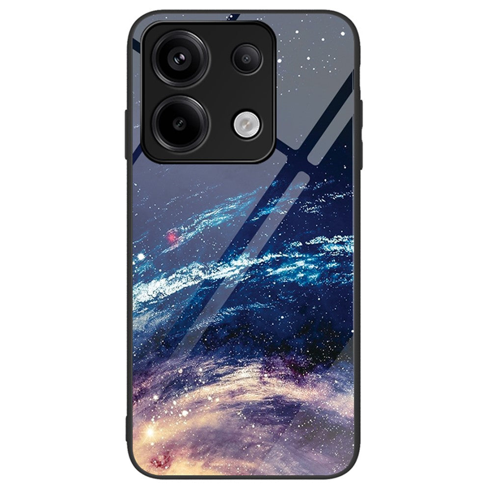 Phone Case for Xiaomi Redmi Note 13 Pro 5G / Poco X6 5G Cover Pattern Printing Tempered Glass+PC+TPU Shell
