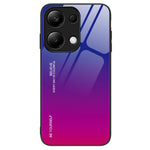 For Xiaomi Redmi Note 13 Pro 4G / Poco M6 Pro 4G Cell Phone Case Tempered Glass+PC+TPU Gradient Cover