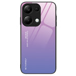 For Xiaomi Redmi Note 13 Pro 4G / Poco M6 Pro 4G Cell Phone Case Tempered Glass+PC+TPU Gradient Cover