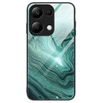 For Xiaomi Redmi Note 13 Pro 4G / Poco M6 Pro 4G Case Marble Pattern Tempered Glass Phone Back Protector