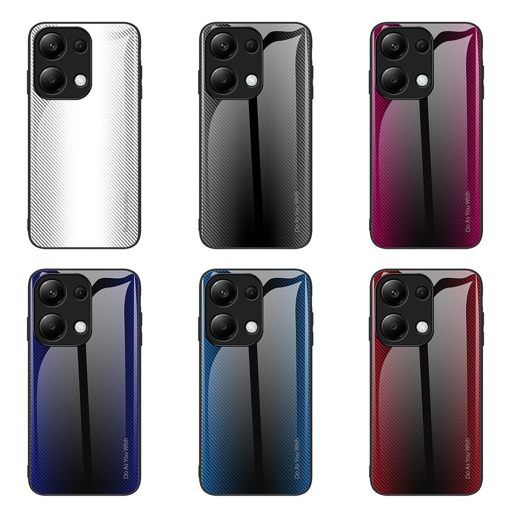 For Xiaomi Redmi Note 13 Pro 4G / Poco M6 Pro 4G Shockproof Case Tempered Glass+TPU Phone Cover