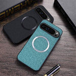 For Google Pixel 9 Pro XL Case TPU+Cloth Fall Protection Phone Cover Powerful Magnetic