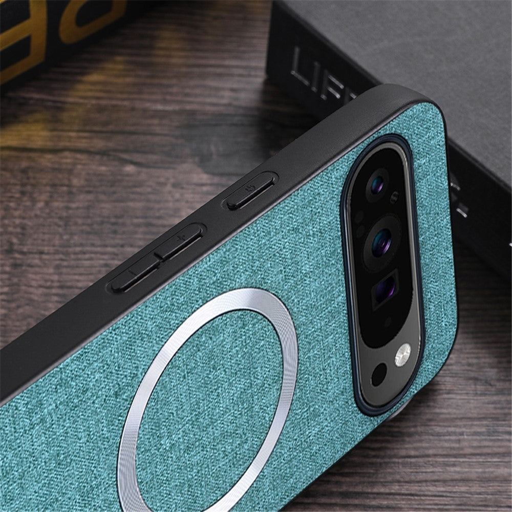 For Google Pixel 9 Pro XL Case TPU+Cloth Fall Protection Phone Cover Powerful Magnetic
