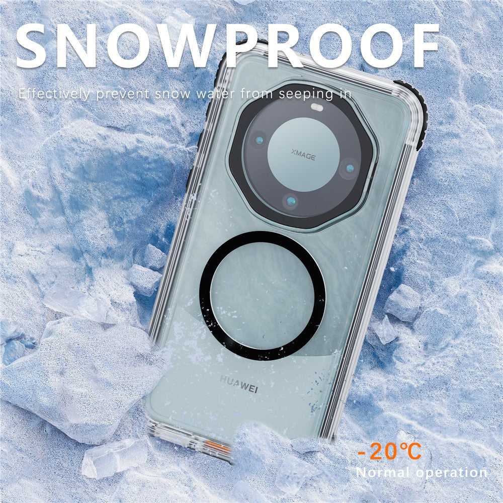 REDPEPPER CC Series For Huawei Mate 60 Pro Magnetic Clear Phone Cover IP68 Waterproof Case