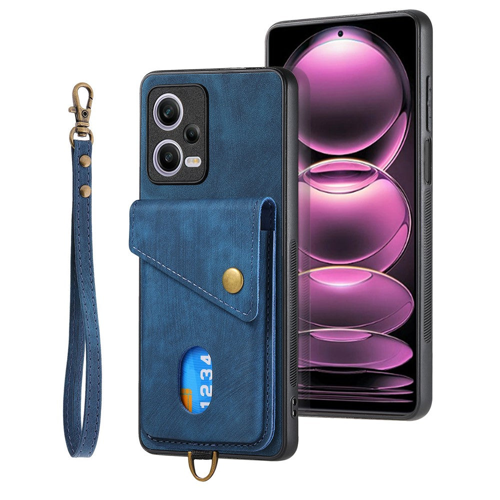 D1 For Xiaomi Redmi Note 12 Pro 5G / 12 Pro Speed 5G / Poco X5 Pro 5G Case Kickstand Leather+TPU Phone Cover