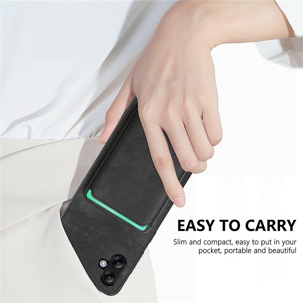 Til Samsung Galaxy A05 4G Etui Magnetisk Etui Læder Bagcover med Aftagelig Kortholder