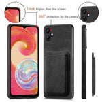 Til Samsung Galaxy A05 4G Etui Magnetisk Etui Læder Bagcover med Aftagelig Kortholder