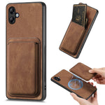 Til Samsung Galaxy A05 4G Etui Magnetisk Etui Læder Bagcover med Aftagelig Kortholder
