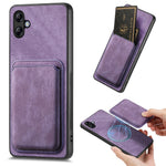 Til Samsung Galaxy A05 4G Etui Magnetisk Etui Læder Bagcover med Aftagelig Kortholder