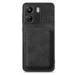 For Xiaomi Redmi 13C 4G / Poco C65 4G Case Compatible with MagSafe Leather Back Cover with Detachable Card Holder