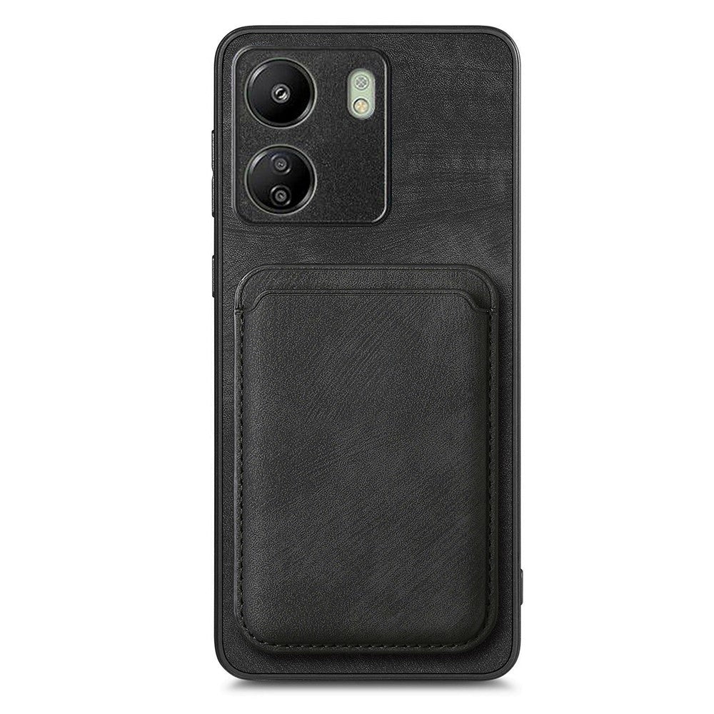 For Xiaomi Redmi 13C 4G / Poco C65 4G Case Compatible with MagSafe Leather Back Cover with Detachable Card Holder