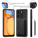 For Xiaomi Redmi 13C 4G / Poco C65 4G Case Compatible with MagSafe Leather Back Cover with Detachable Card Holder