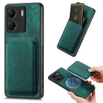 For Xiaomi Redmi 13C 4G / Poco C65 4G Case Compatible with MagSafe Leather Back Cover with Detachable Card Holder
