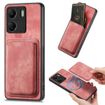 For Xiaomi Redmi 13C 4G / Poco C65 4G Case Compatible with MagSafe Leather Back Cover with Detachable Card Holder