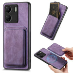 For Xiaomi Redmi 13C 4G / Poco C65 4G Case Compatible with MagSafe Leather Back Cover with Detachable Card Holder