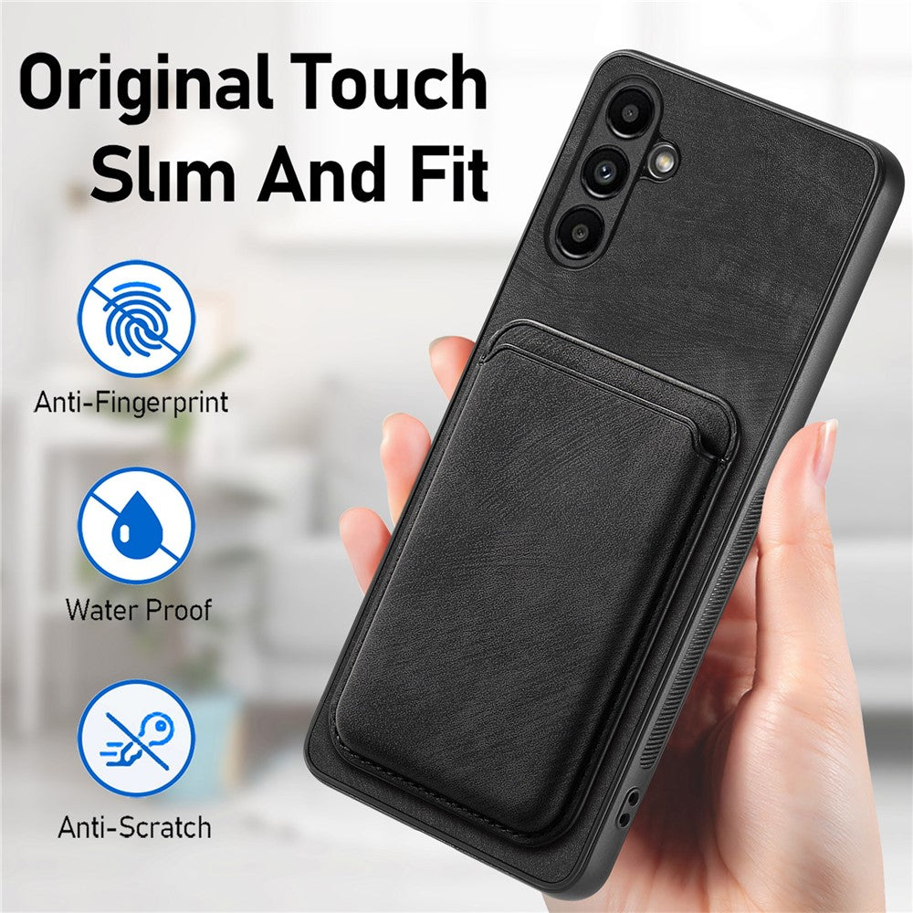 For Samsung Galaxy A05s 4G Magnetic Case Leather Back Cover with Detachable Card Holder