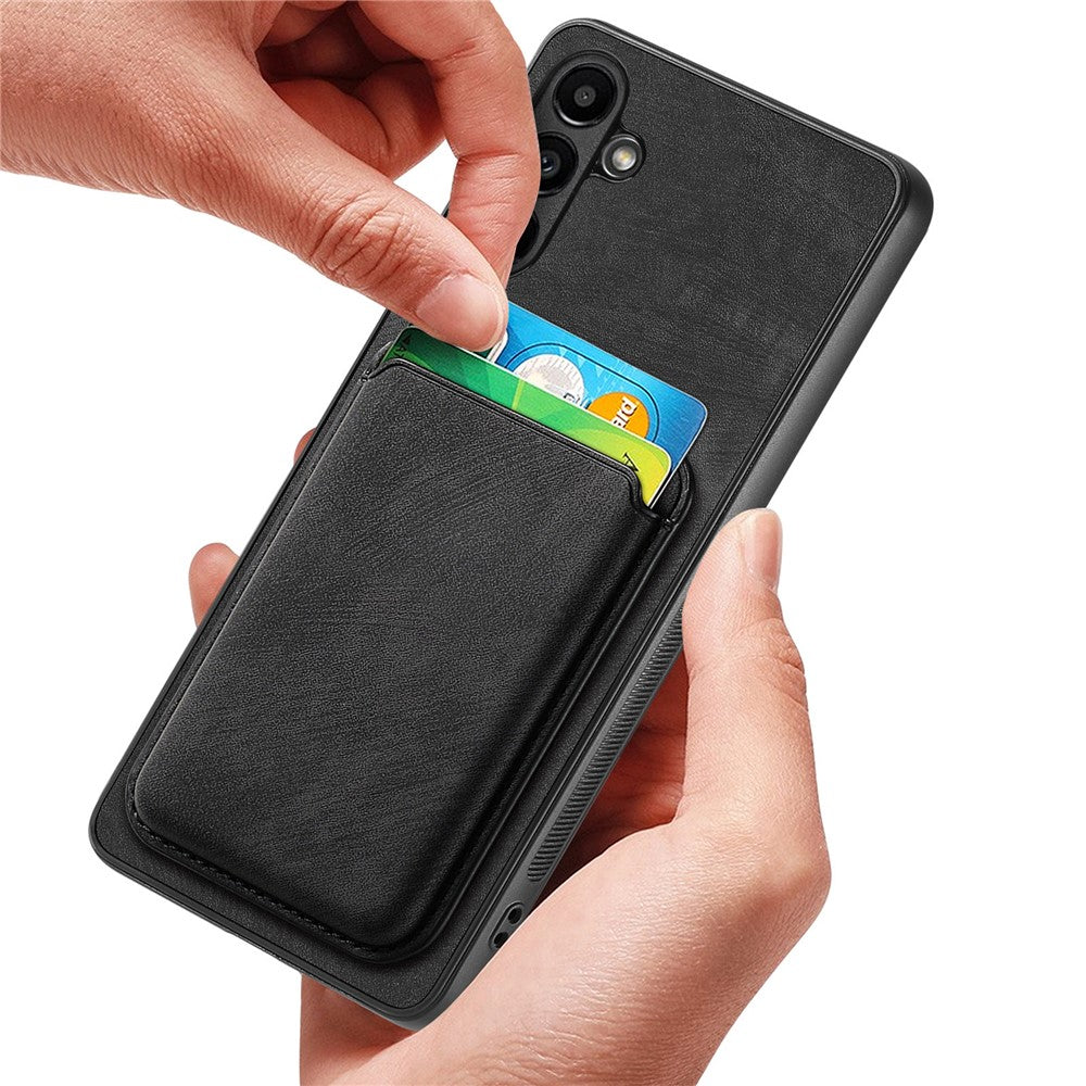 For Samsung Galaxy A05s 4G Magnetic Case Leather Back Cover with Detachable Card Holder