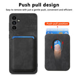 For Samsung Galaxy A05s 4G Magnetic Case Leather Back Cover with Detachable Card Holder