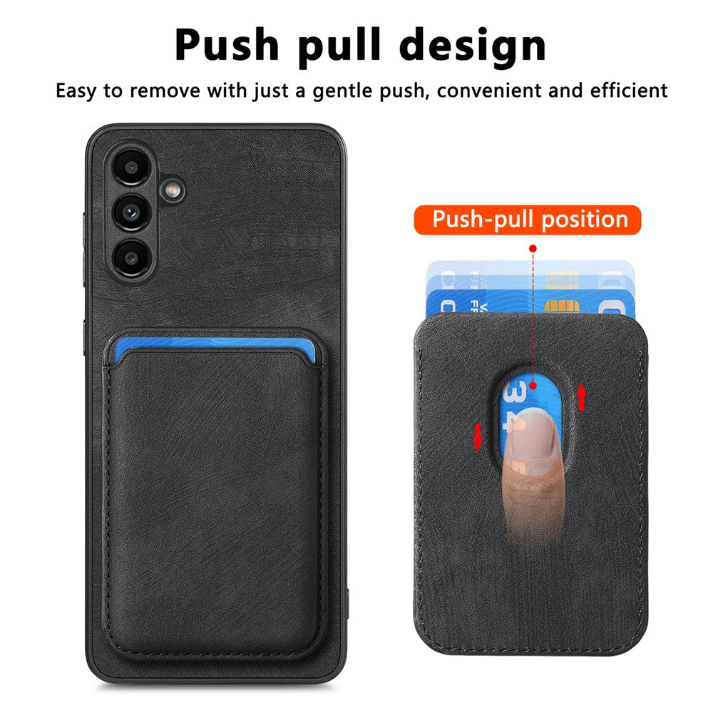 For Samsung Galaxy A05s 4G Magnetic Case Leather Back Cover with Detachable Card Holder