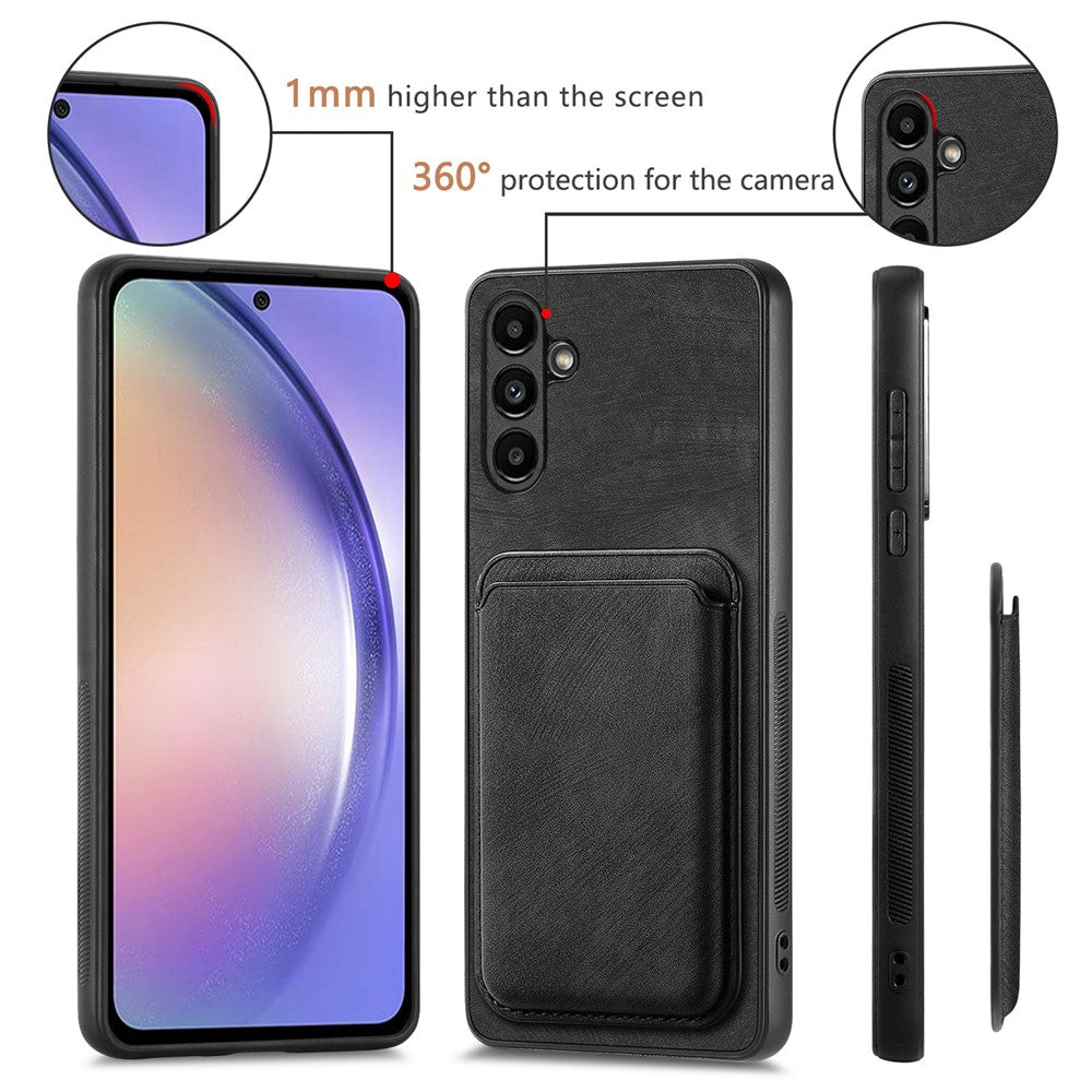 For Samsung Galaxy A05s 4G Magnetic Case Leather Back Cover with Detachable Card Holder