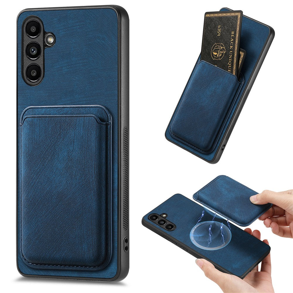 For Samsung Galaxy A05s 4G Magnetic Case Leather Back Cover with Detachable Card Holder