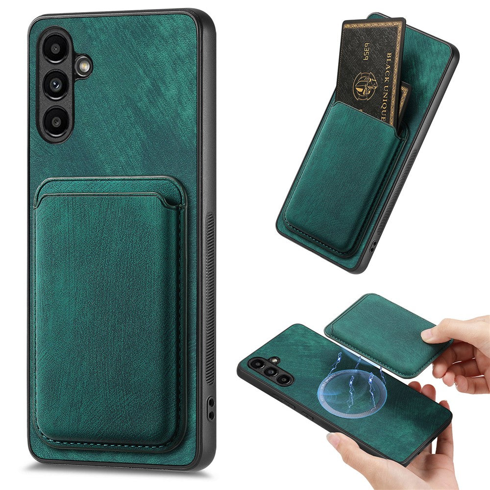 For Samsung Galaxy A05s 4G Magnetic Case Leather Back Cover with Detachable Card Holder