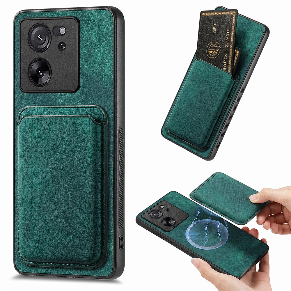 Xiaomi 13T / 13T Pro / Redmi K60 Ultra Magnetiskt Läderfodral med Avtagbart Korthållare