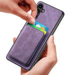 For Samsung Galaxy A25 5G (Global) (161mm) Magnetic Case Leather Back Cover with Detachable Card Holder