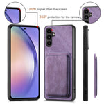For Samsung Galaxy A25 5G (Global) (161mm) Magnetic Case Leather Back Cover with Detachable Card Holder