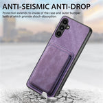 For Samsung Galaxy A25 5G (Global) (161mm) Magnetic Case Leather Back Cover with Detachable Card Holder