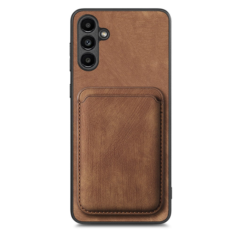 Til Samsung Galaxy A34 5G magnetisk cover med aftagelig kortholder i læder