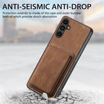 Til Samsung Galaxy A34 5G magnetisk cover med aftagelig kortholder i læder